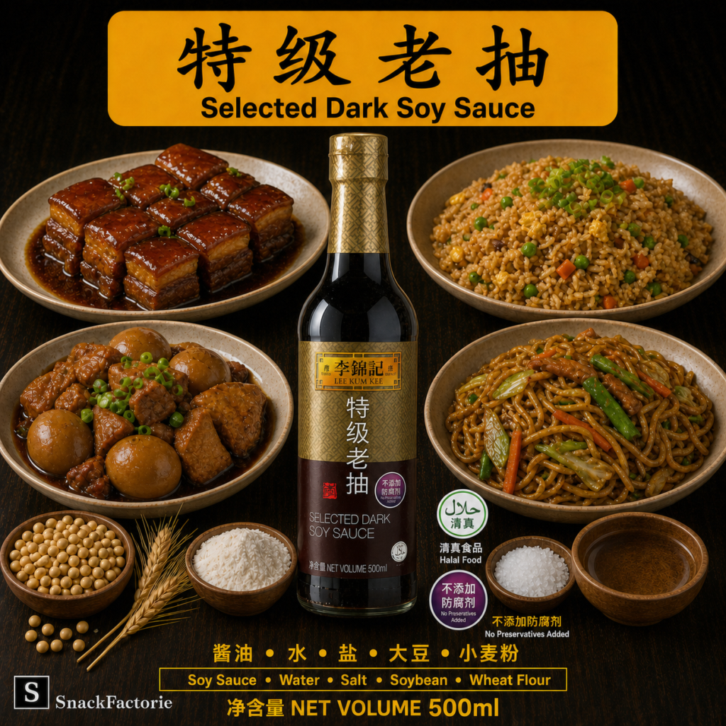 李锦记 特级老抽 Lee Kum Kee Selected Dark Soy Sauce (500ML)