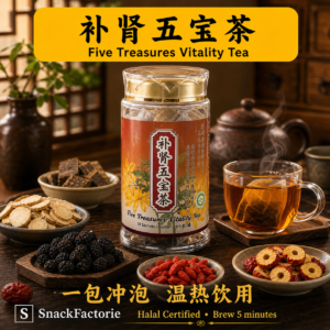 「Halal」 补肾五宝茶 Five Treasures Vitality Tea (10 Sachets/bottle) 10小包/罐