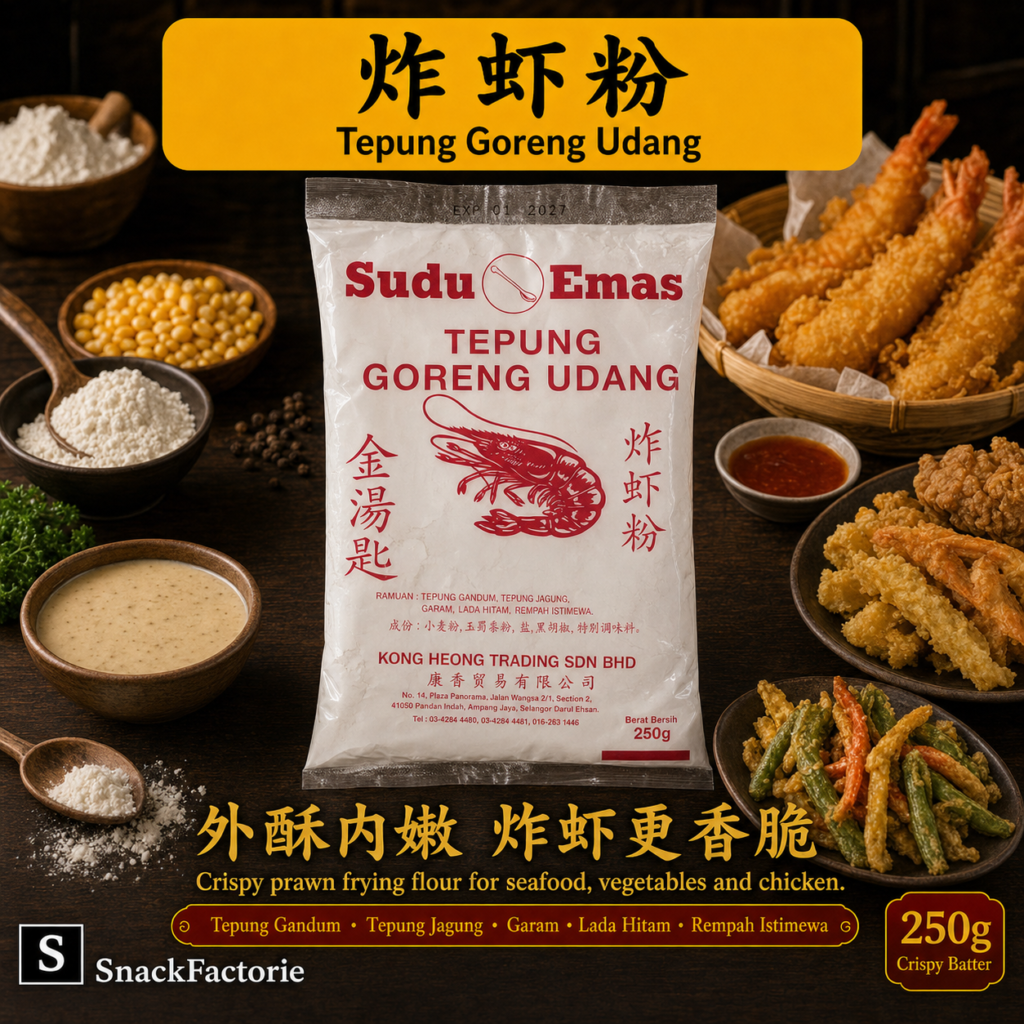 金汤匙 炸虾粉 Sudu Emas Tepung Goreng Udang (250g)