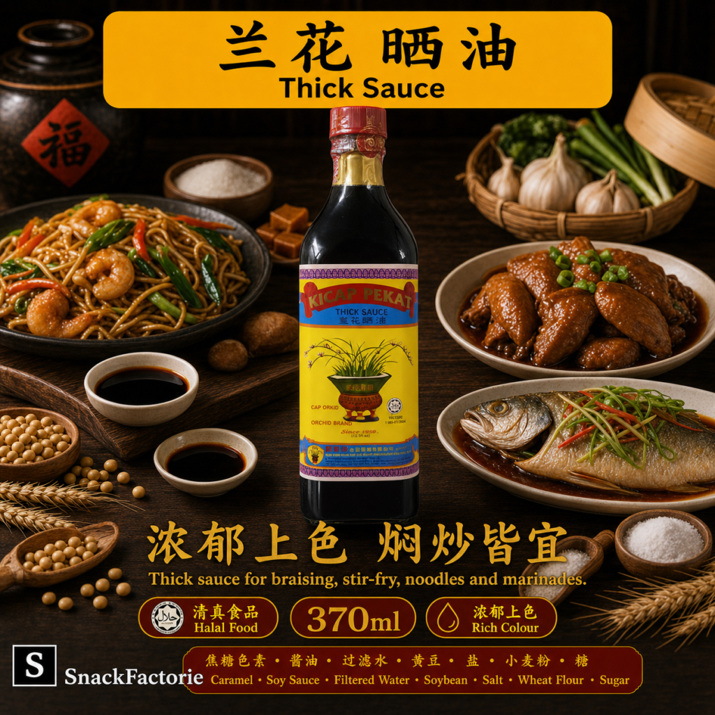 兰花 晒油 Orchid Brand Kicap Pekat