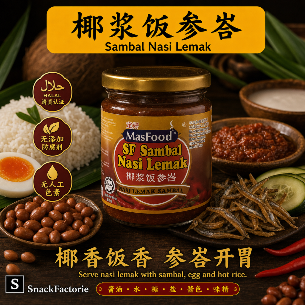 定好 椰浆饭参峇 MasFood SF Sambal Nasi Lemak (250g)