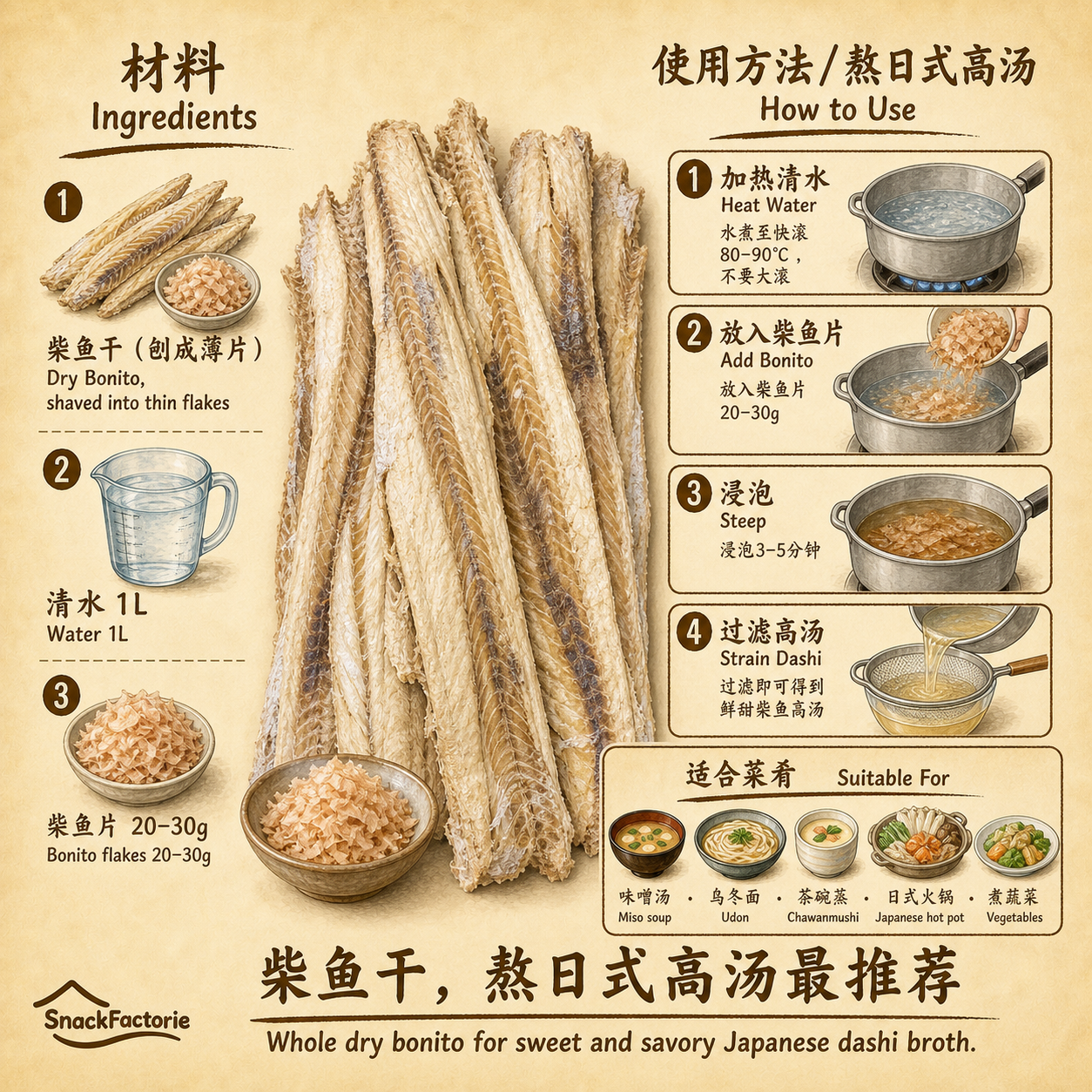 柴鱼干 Whole Dry Bonito Flakes - Image 3