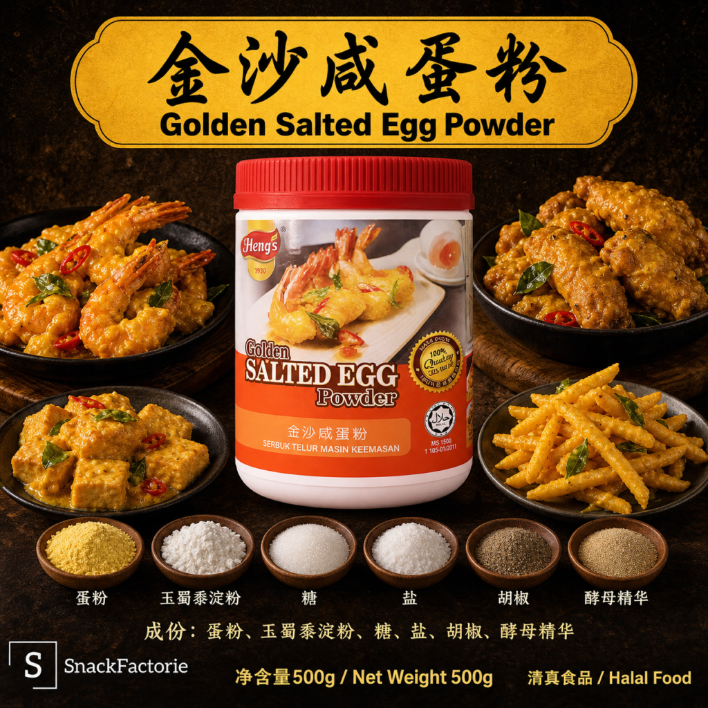 爱加料 金沙咸蛋粉 Heng’s Golden Salted Egg Powder (500g)