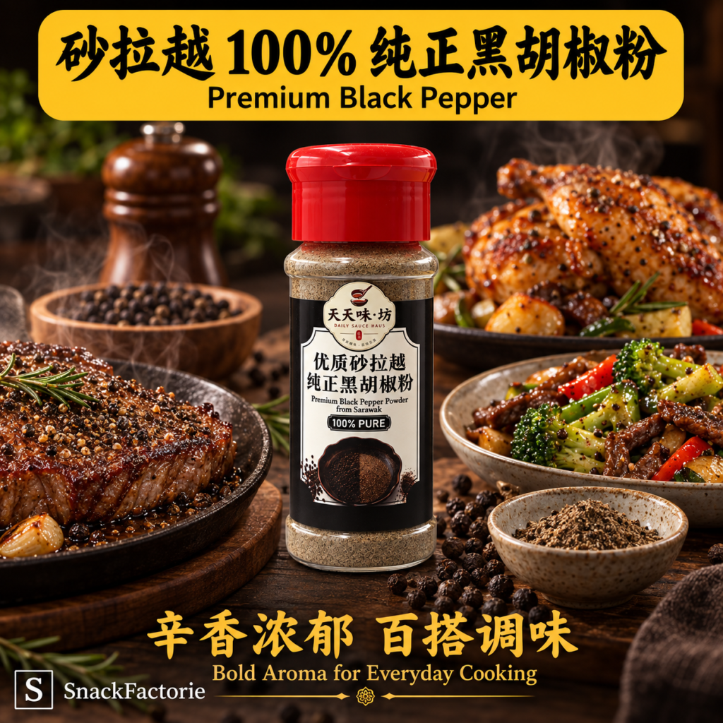 砂拉越纯正 100% 黑胡椒粉 Premium Black Pepper Powder From Sarawak (50g)