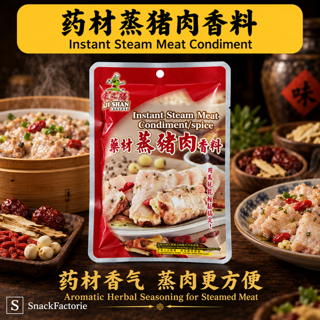 味之膳 药材蒸猪肉香料 AjiShan Instant Steam Meat Condiment/Spice (35g)