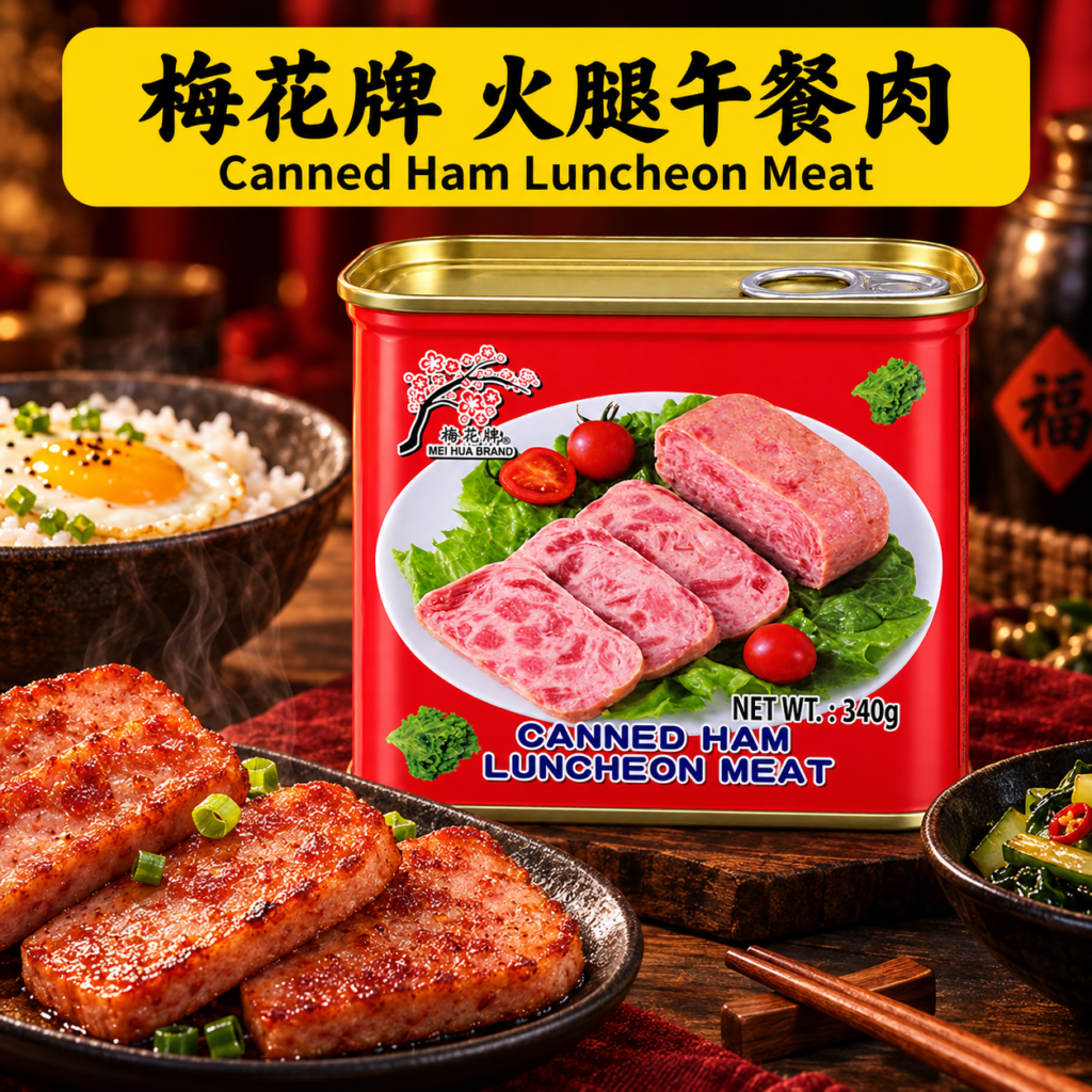 梅花牌 火腿午餐肉 Mei Hua Brand Canned Ham Luncheon Meat (340g)