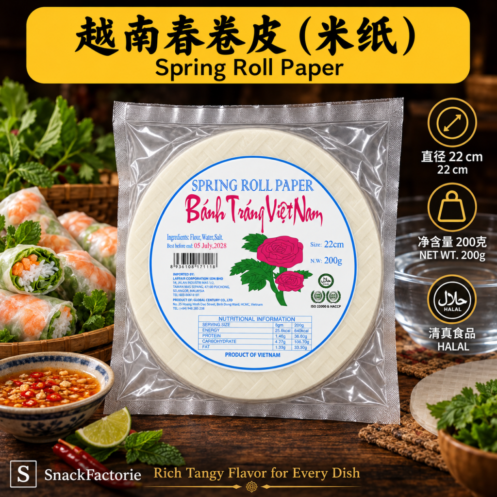 越南春卷皮(米纸) Spring Roll Paper (200g)