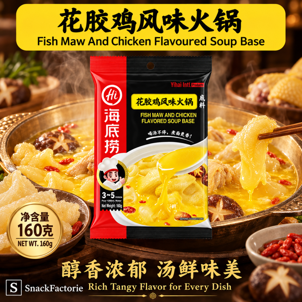 海底捞 花胶鸡风味火锅 Fish Maw And Chicken Flavoured Soup Base (160g)