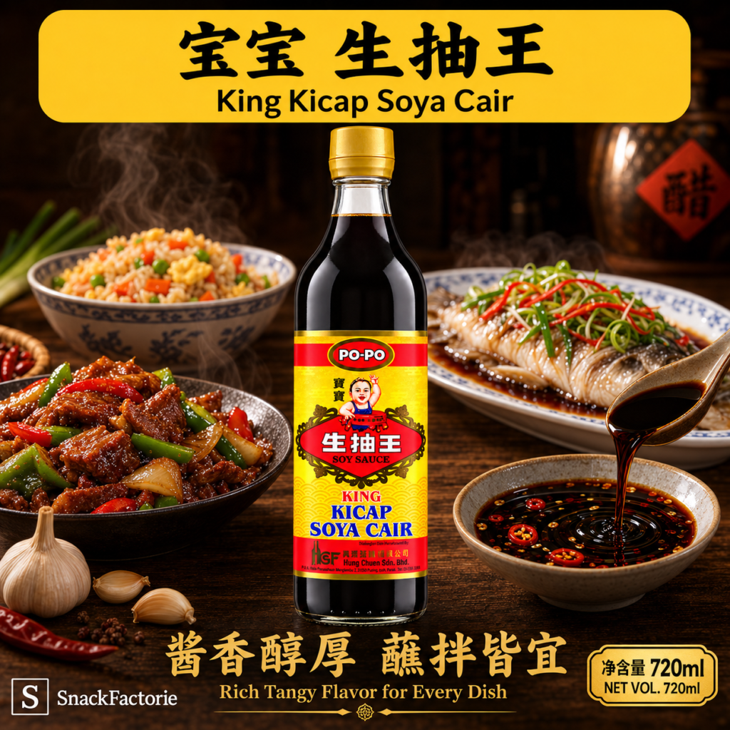 宝宝 生抽王 Po-Po Soy King Kicap Soya Cair (720ML)