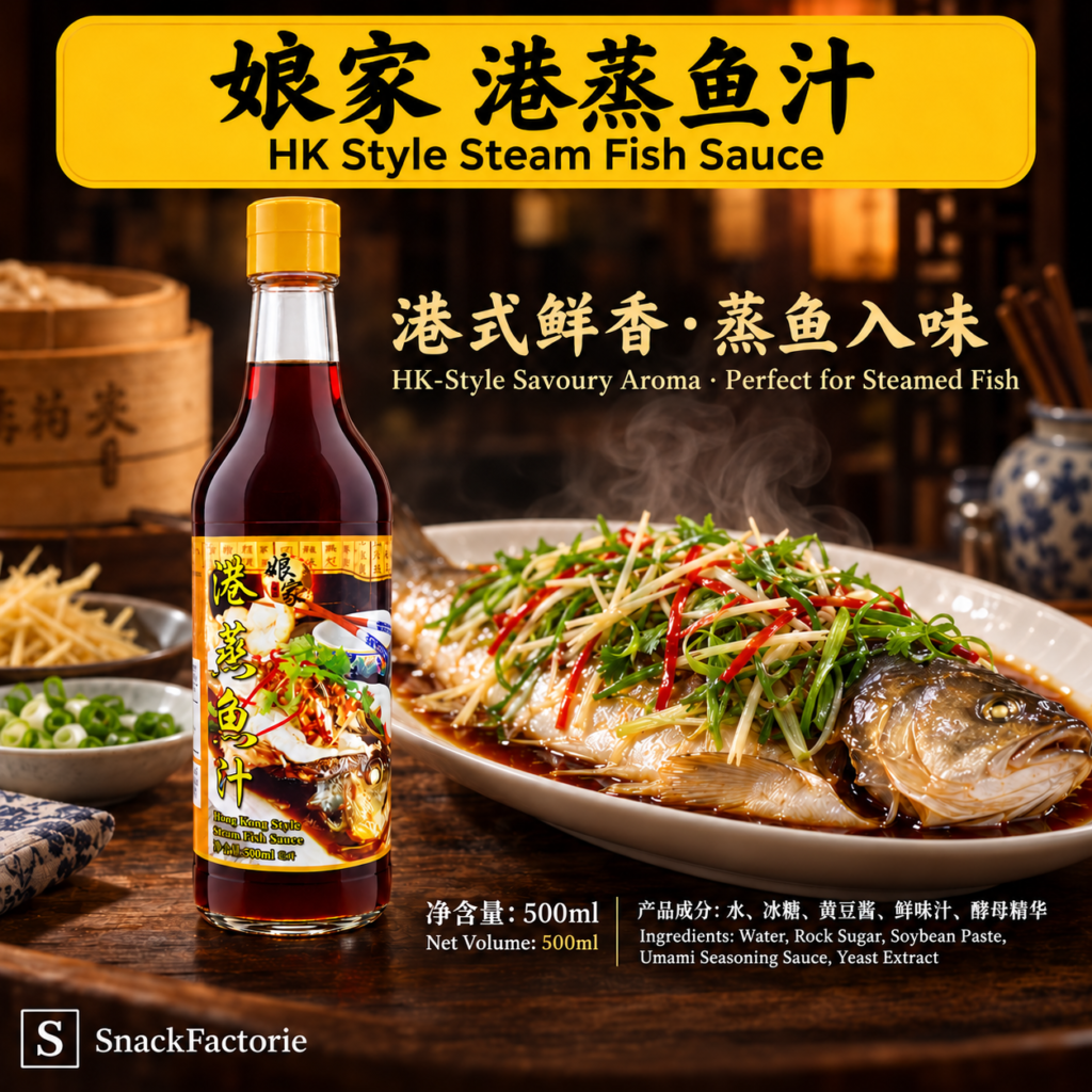 娘家 港蒸鱼汁 蒸鱼酱 Leong Ka Hong Kong Style Steam Fish Sauce (500 ml)